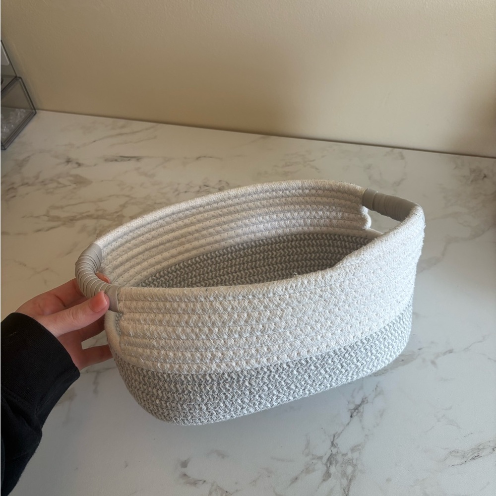 Target White and Gray Textured Basket